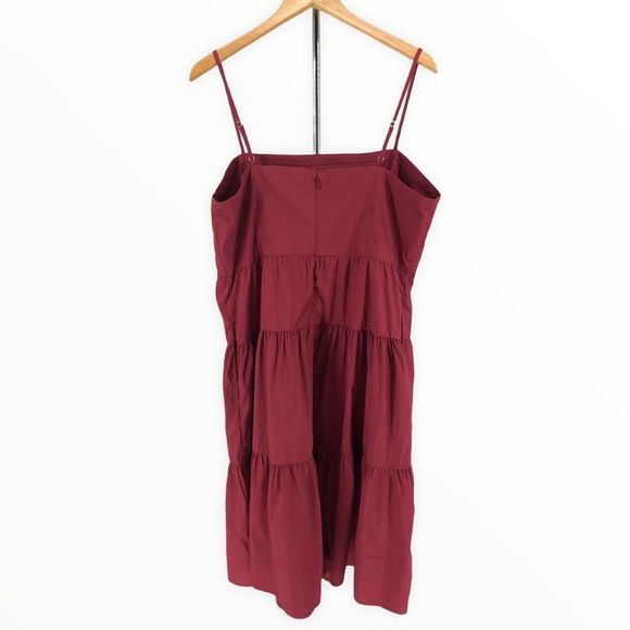 Gap Tiered Cami Strap Midi Dress in Red Clay size 16 NWT - Picture 7 of 10